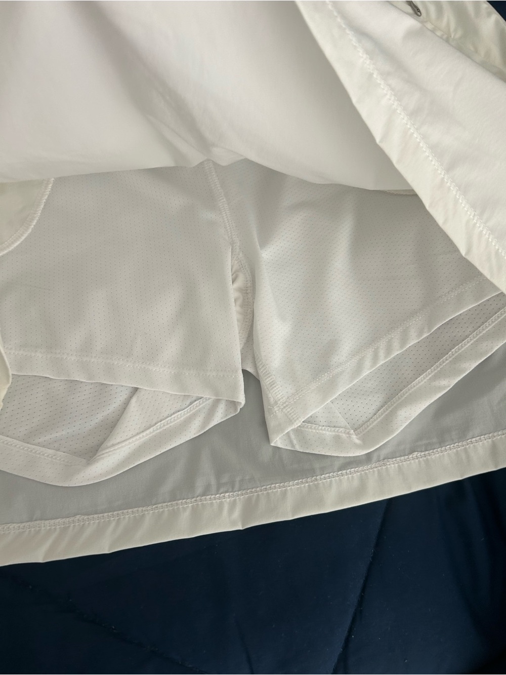 Calvin Klein White Athletic Skort with Built-In Shorts - Picture 2 of 4
